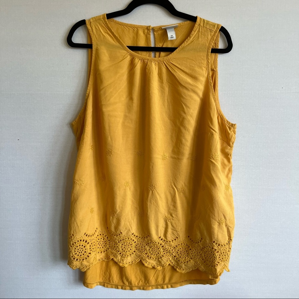 Yellow Scalloped Tank - Ava & Viv (Target)